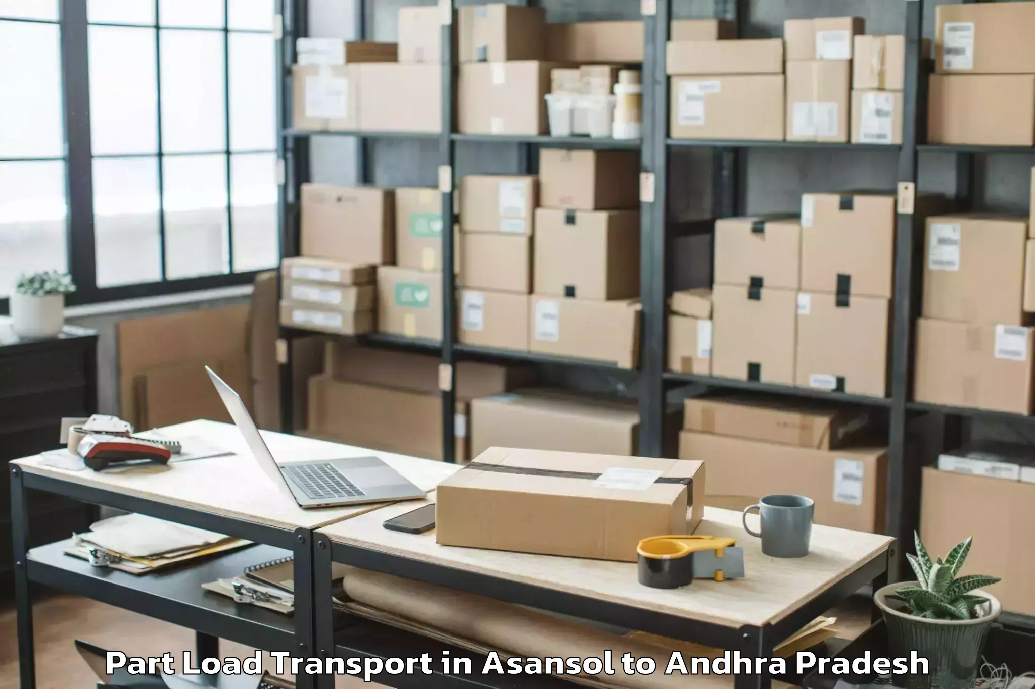 Easy Asansol to Etcherla Part Load Transport Booking